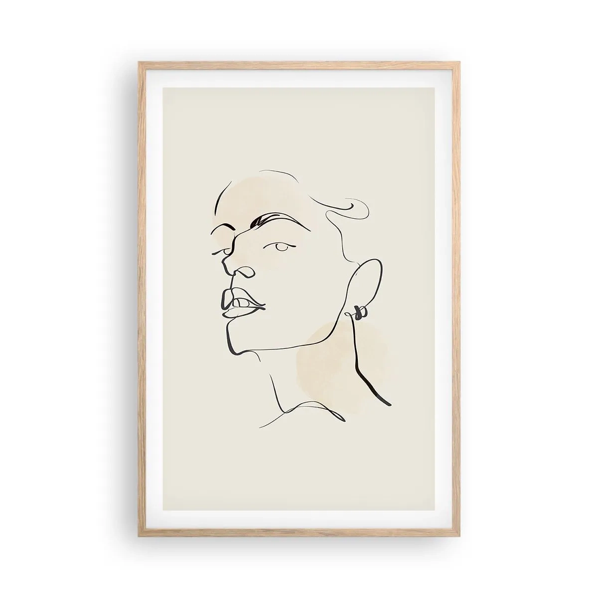 Poster în ramă de stejar deschis - O privire mândră - 61x91 cm