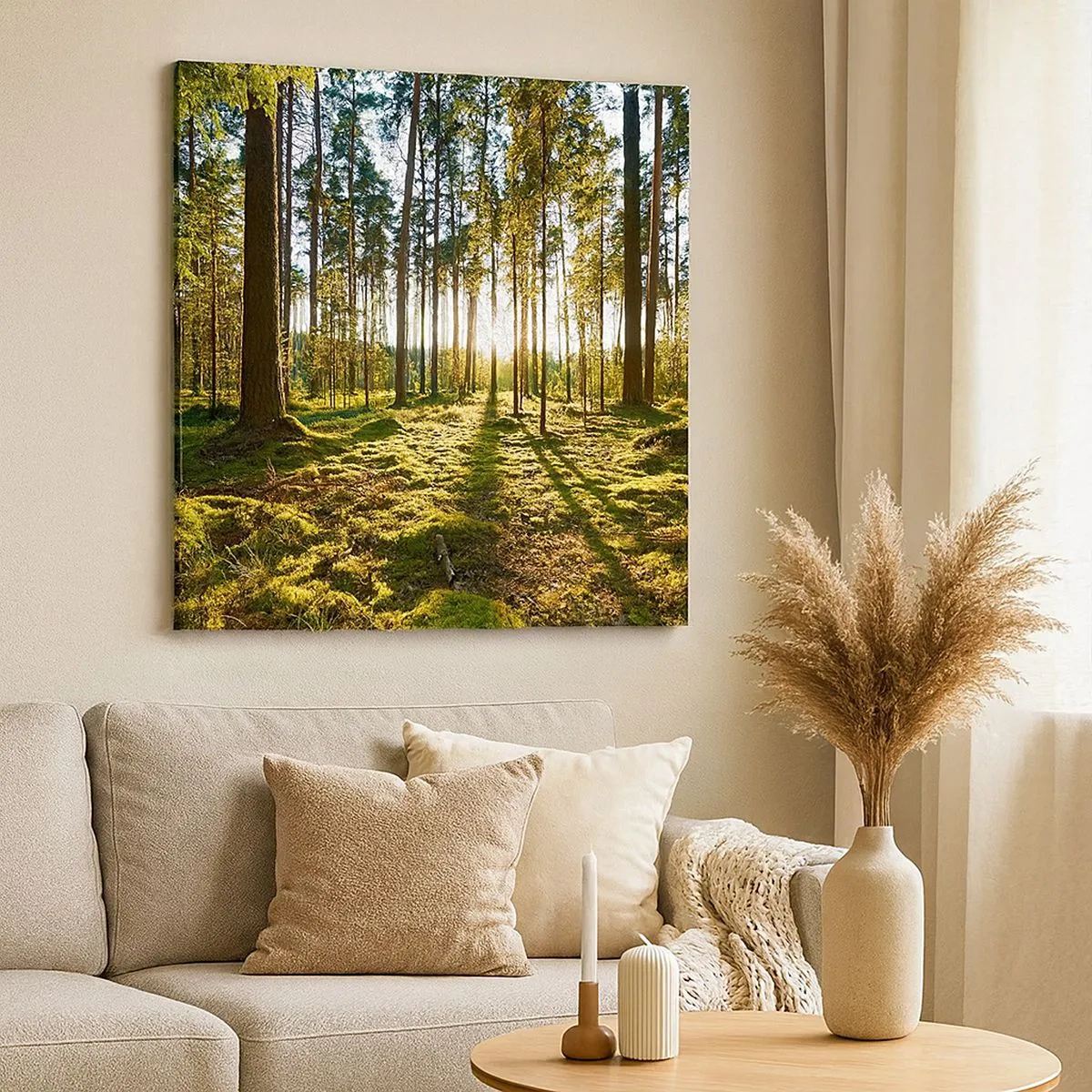 Tablou pe pânză - Pădurea misterioasă - 30x30 cm