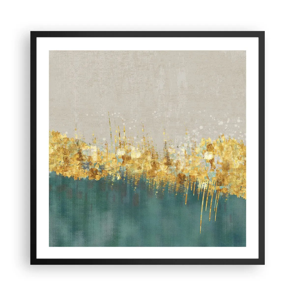 Poster în ramă neagră - Frontiera de aur - 60x60 cm