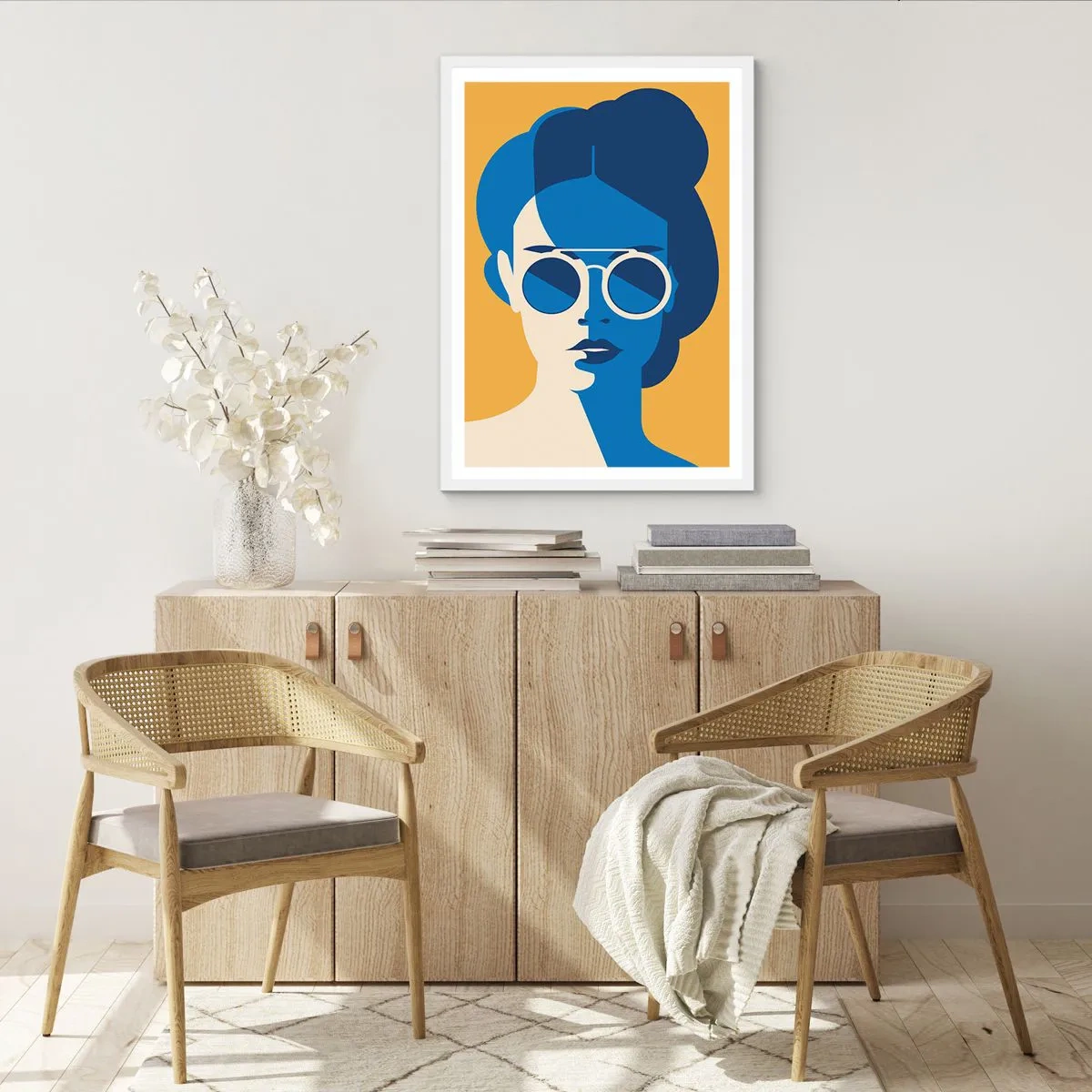 Poster în ramă albă - Look de vacanță - 30x40 cm