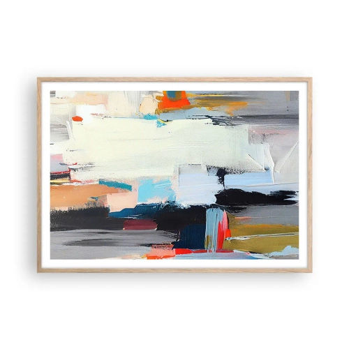 Poster în ramă de stejar deschis - Există o metodă? - 100x70 cm