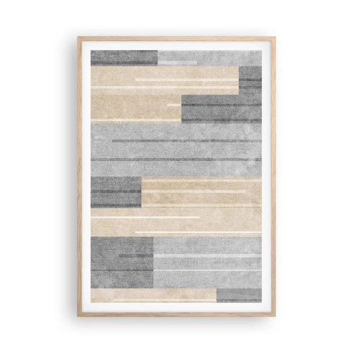 Poster în ramă de stejar deschis - Compoziție: în poziție verticală - 70x100 cm
