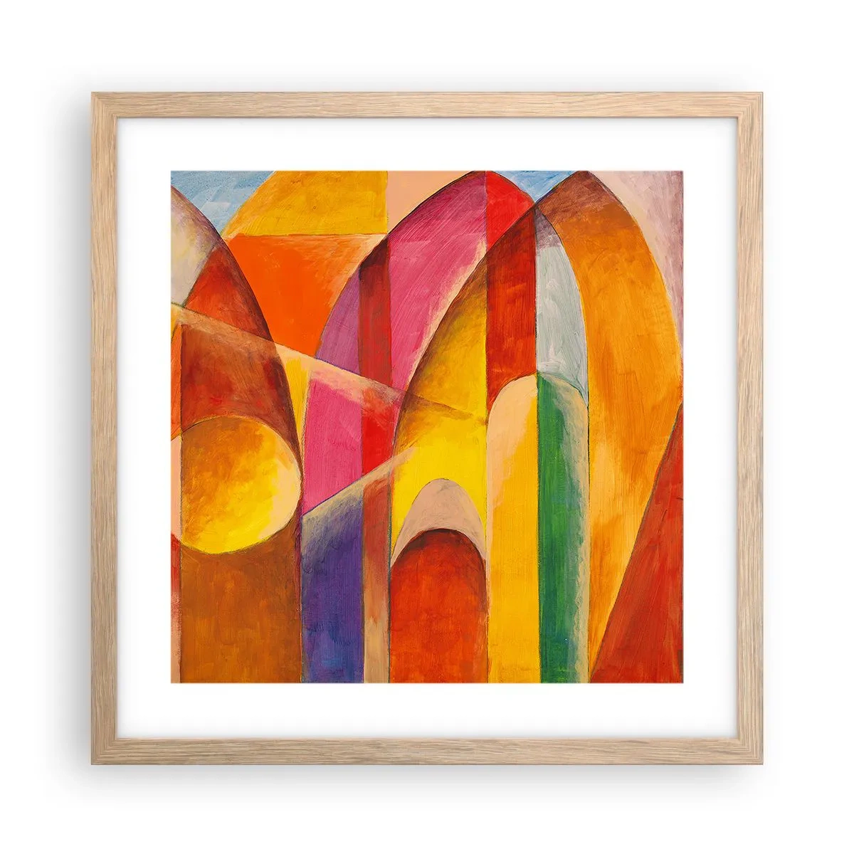 Poster în ramă de stejar deschis - Catedrala Soarelui - 40x40 cm