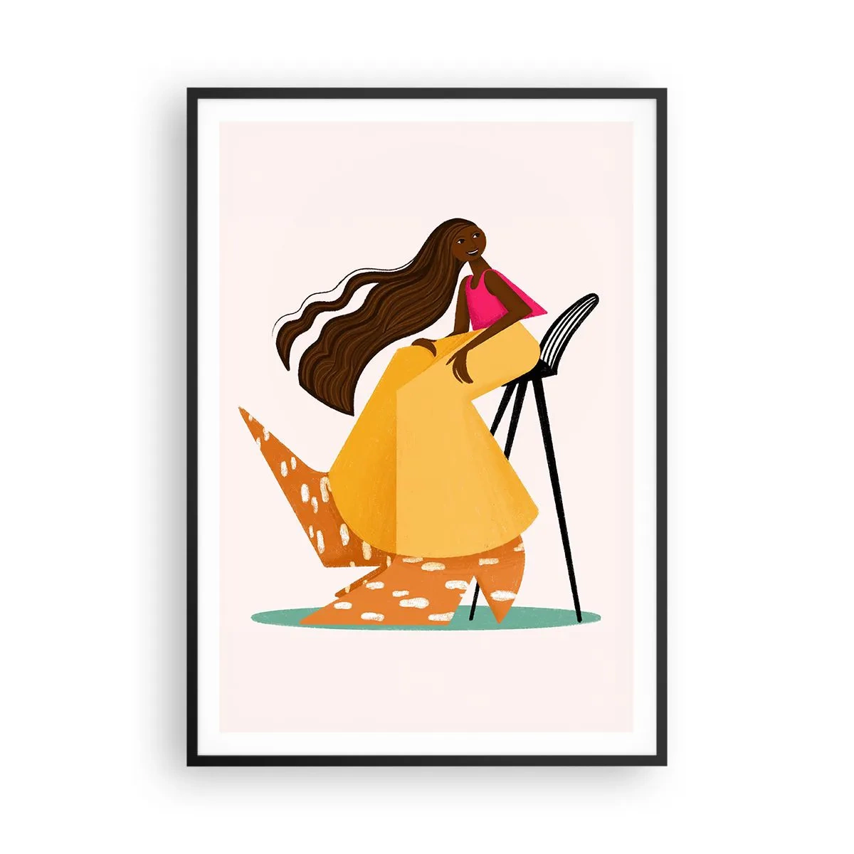 Poster în ramă neagră - Moda este distractivă - 70x100 cm