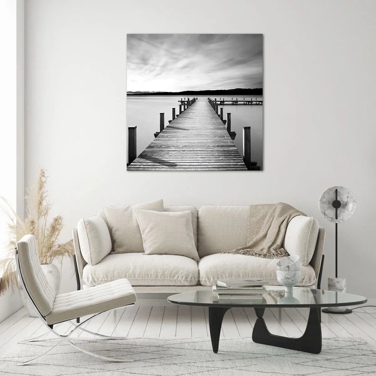 Tablou pe sticlă - La adăpostul apei - pace - 70x70 cm