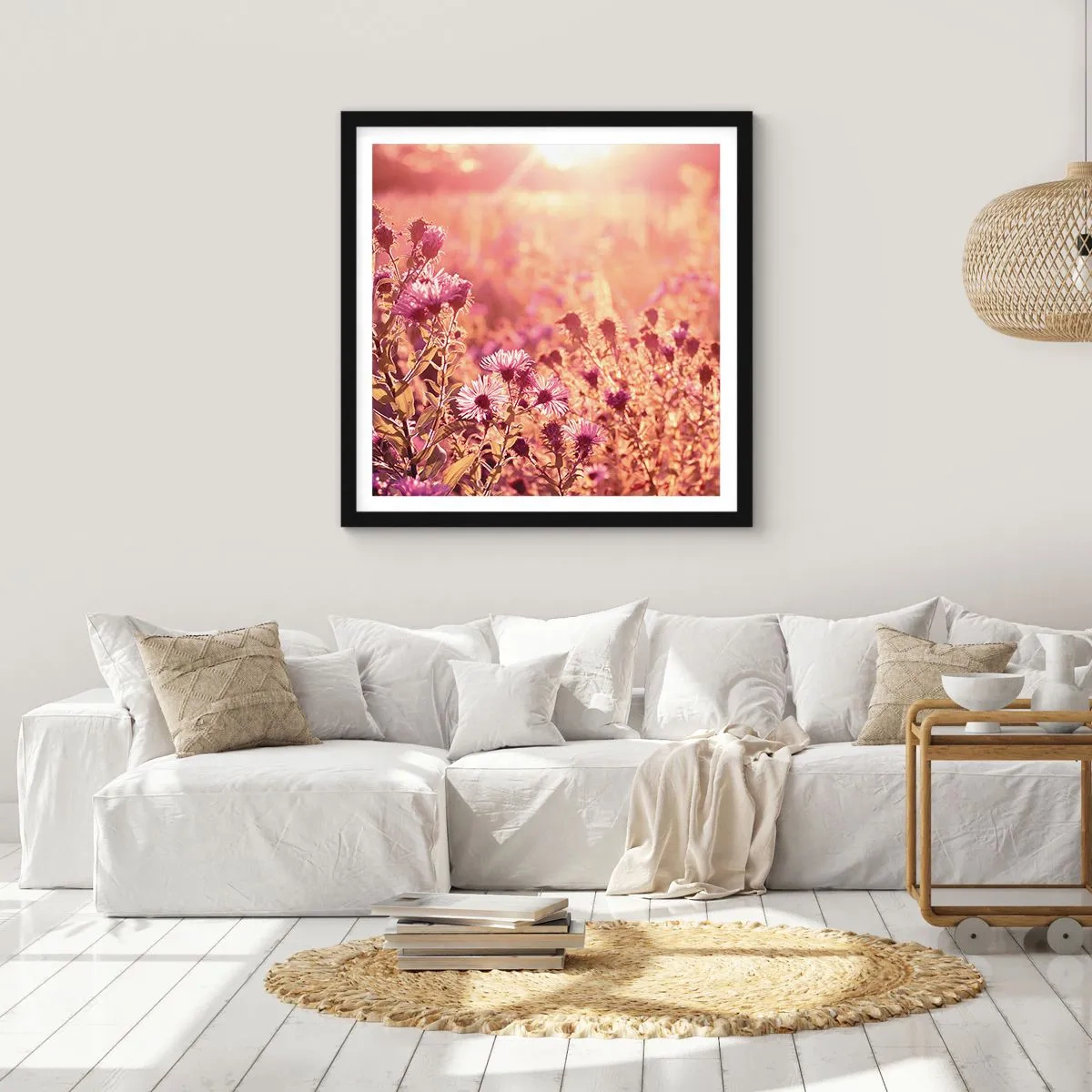 Poster în ramă neagră - Înainte ca vara să plece - 30x30 cm