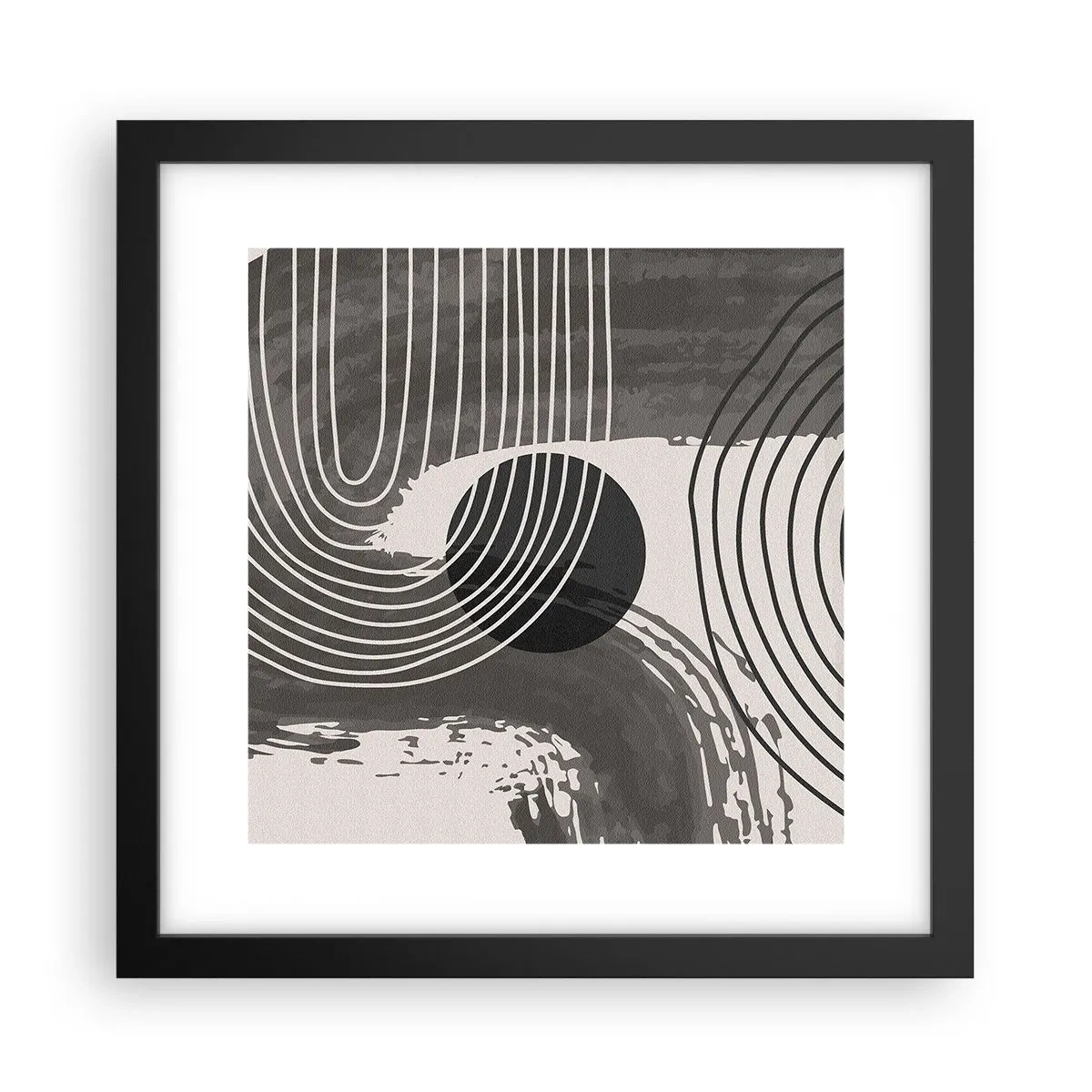 Poster în ramă neagră - Ovalul câștigă - 30x30 cm