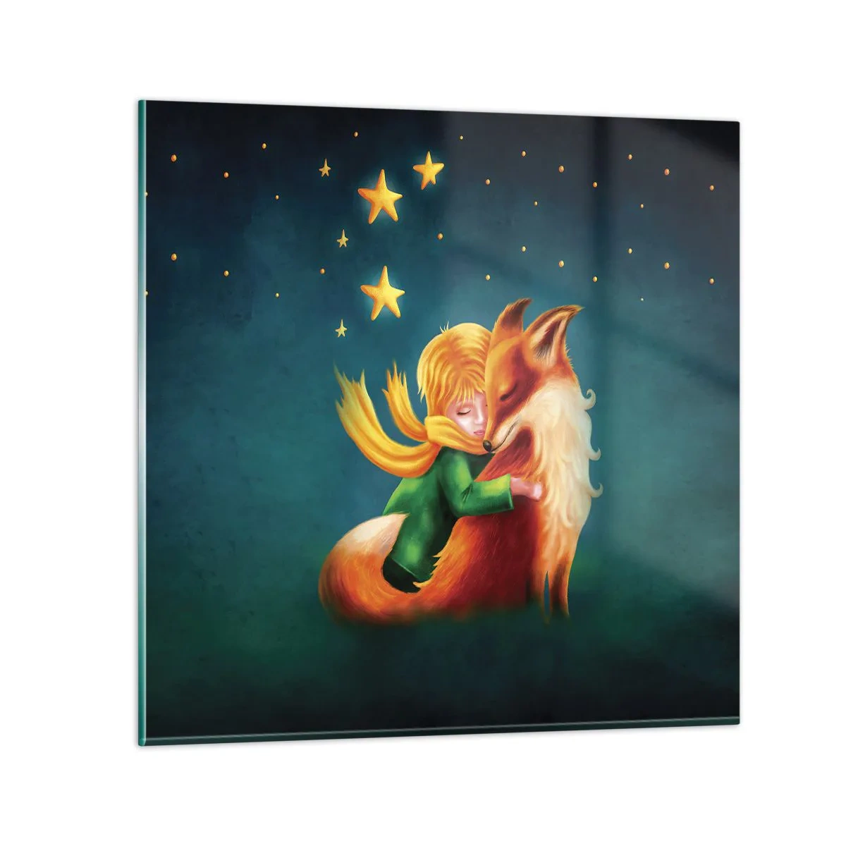 Tablou pe sticlă - Micul Prinț - 60x60 cm