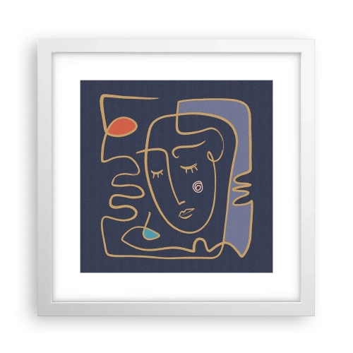 Poster în ramă albă - În reverie - 30x30 cm