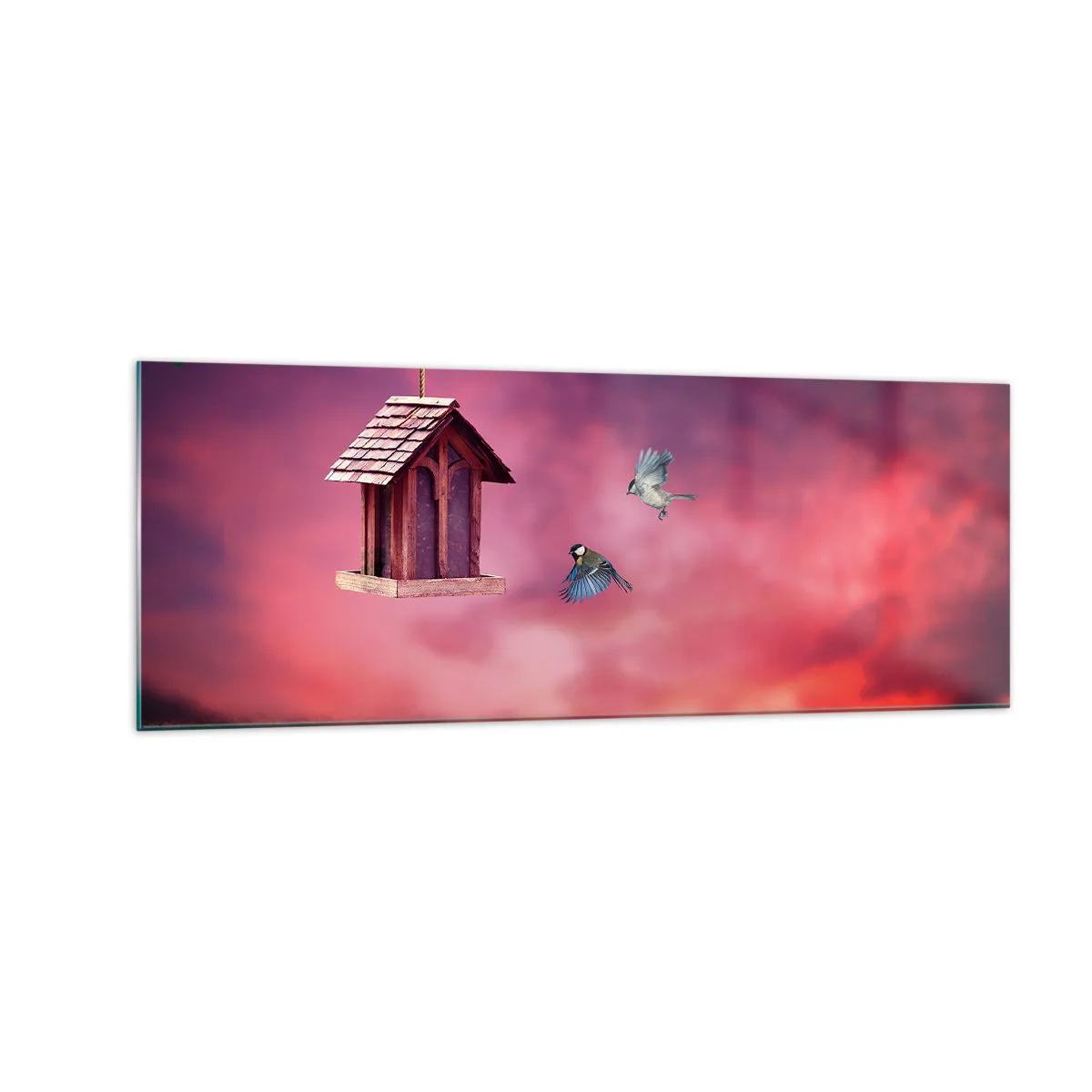 Tablou pe sticlă - Invitație la cină - 140x50 cm