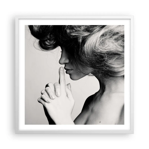 Poster în ramă albă - Ascultă-te pe tine însuți - 60x60 cm