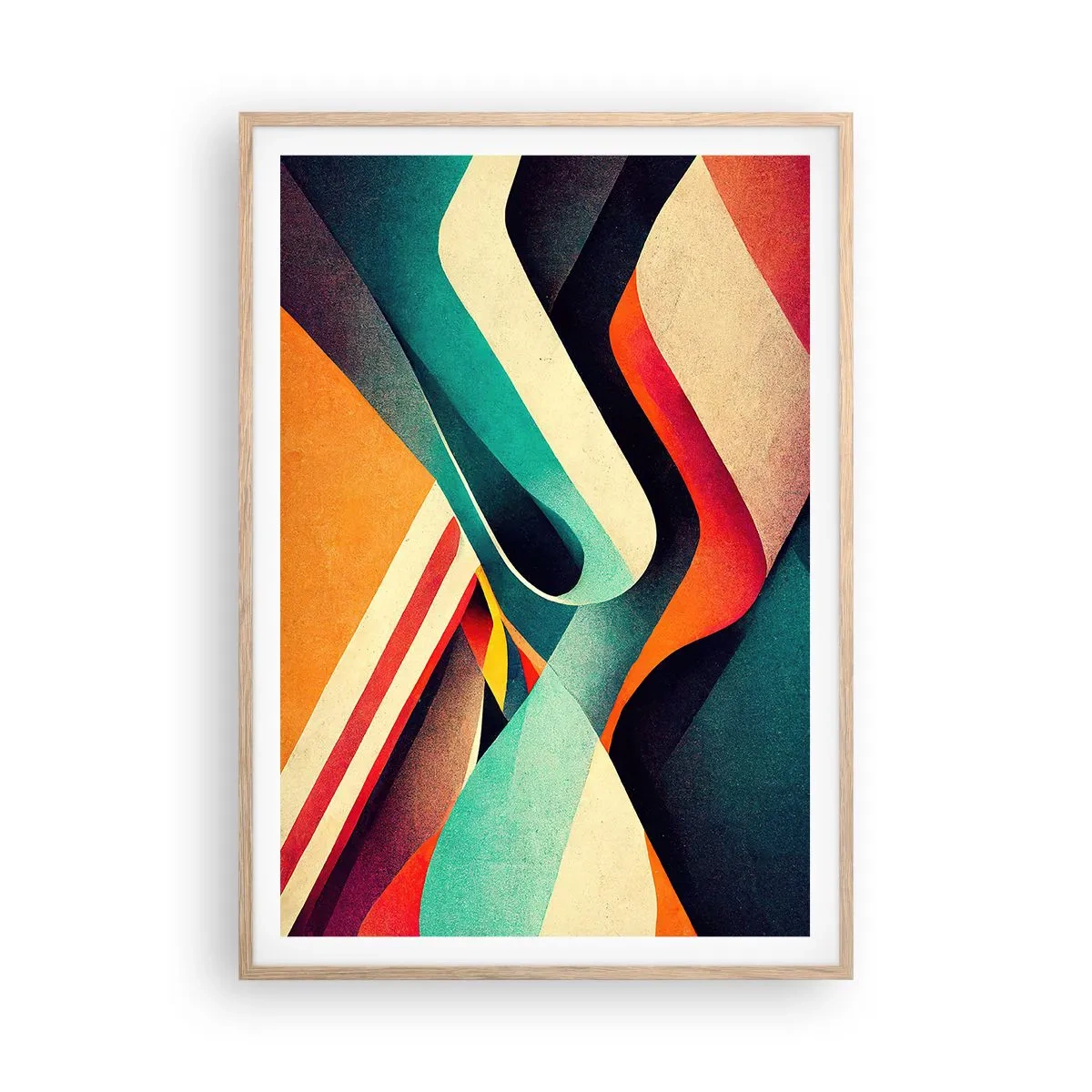 Poster în ramă de stejar deschis - Compoziție intensă - 70x100 cm