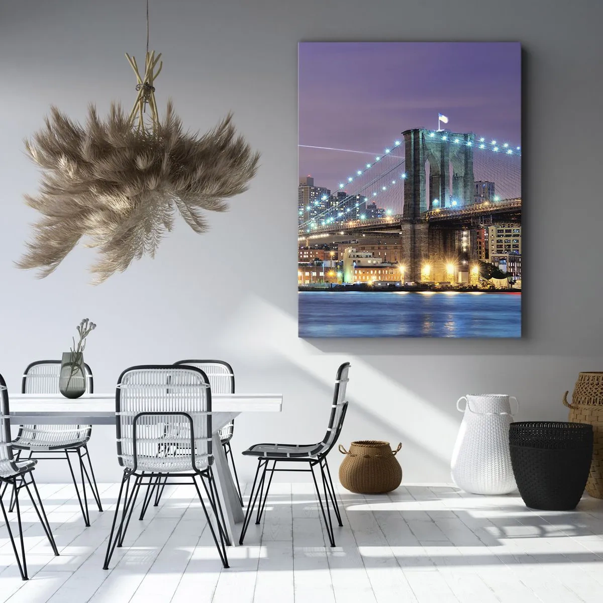 Tablou pe pânză - De mulți ani, Podul Brooklyn - 50x70 cm