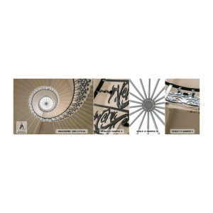 Mostră tapet autocolant Deluxe Sticker - În interiorul cochiliei - Scări, Creț, Ornament - 100x30 cm