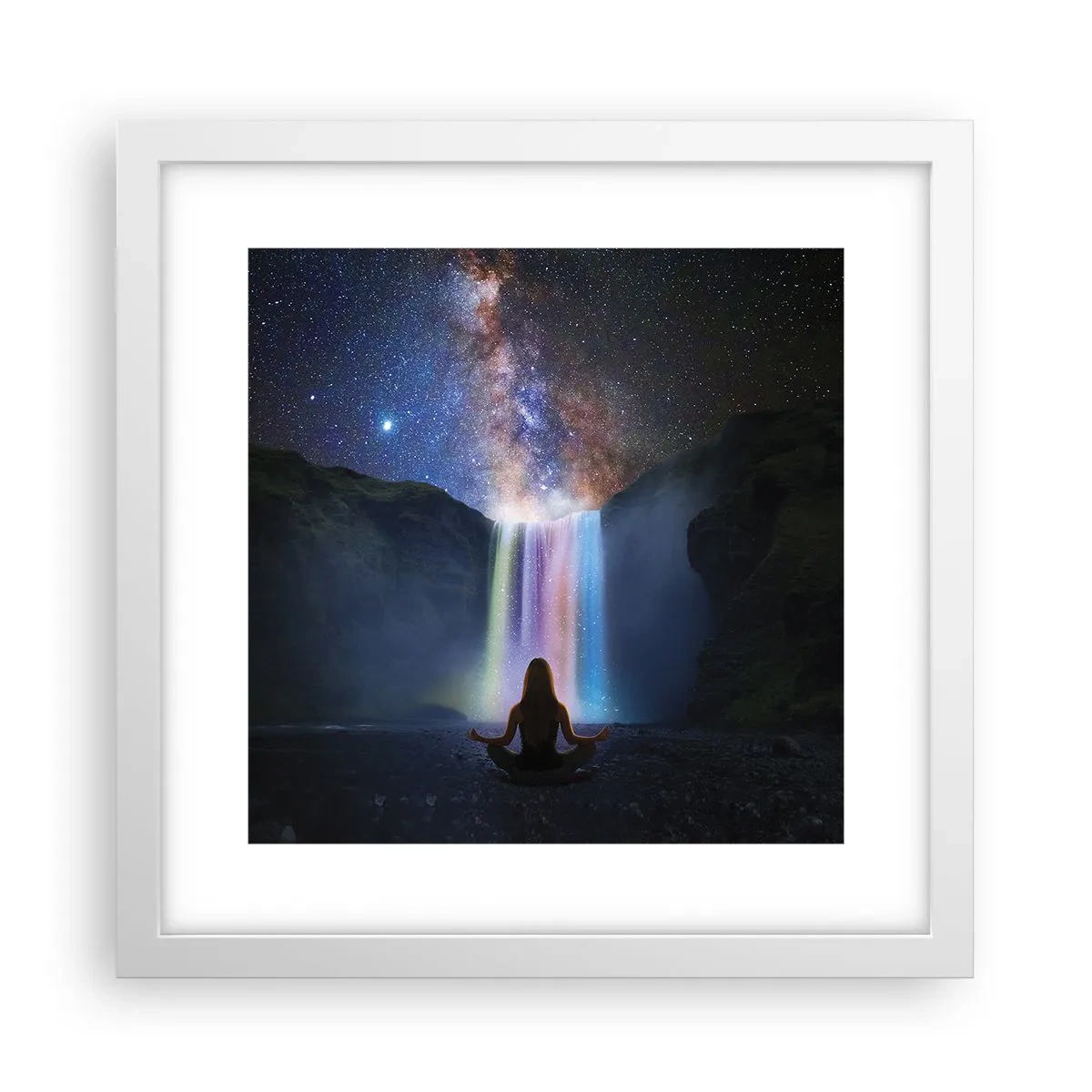 Poster în ramă albă - Armonie absolută - 30x30 cm