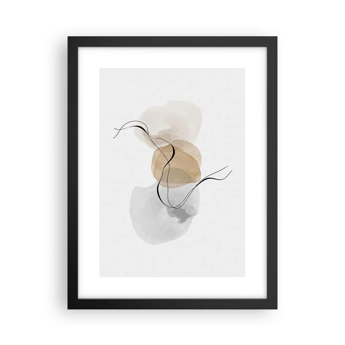 Poster în ramă neagră - Mărgele de aer - 30x40 cm