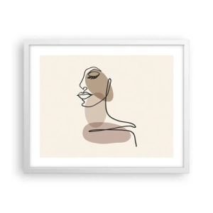Poster în ramă albă - O anumită linie de frumusețe - 50x40 cm