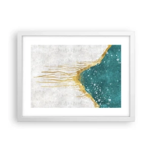 Poster în ramă albă - Mareea de aur - 40x30 cm
