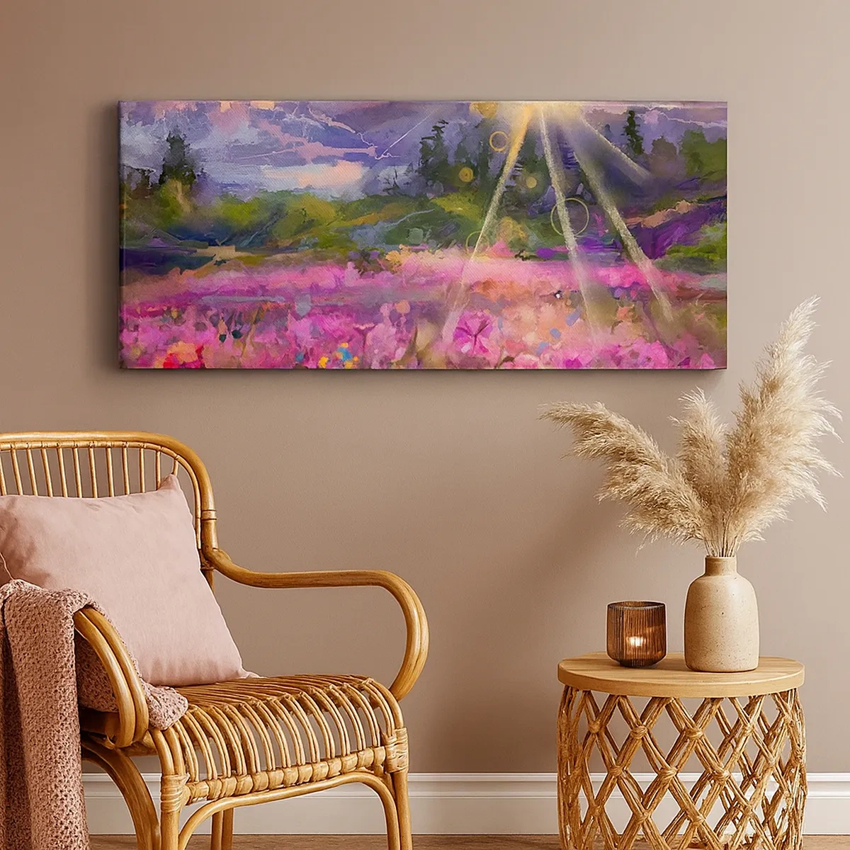 Tablou pe pânză - Într-o vale sub protecția soarelui - 30x30 cm