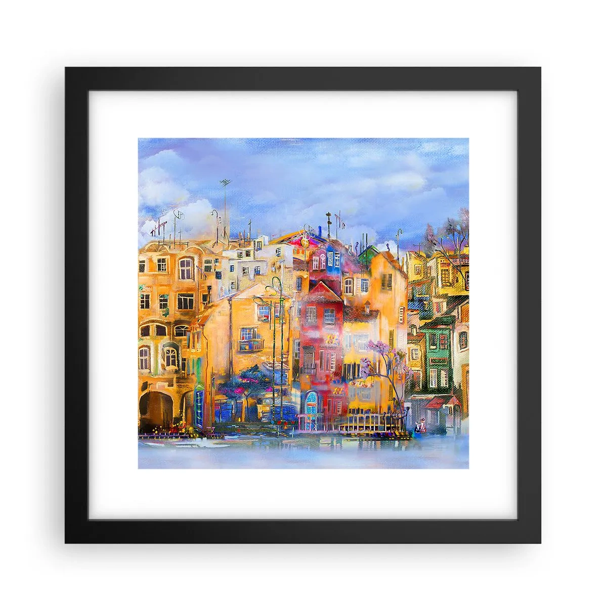 Poster în ramă neagră - Suntem împreună - 30x30 cm