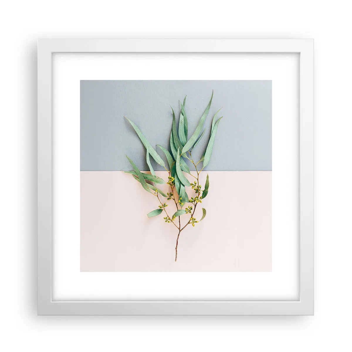 Poster în ramă albă - Subtilitate pastelată - 30x30 cm