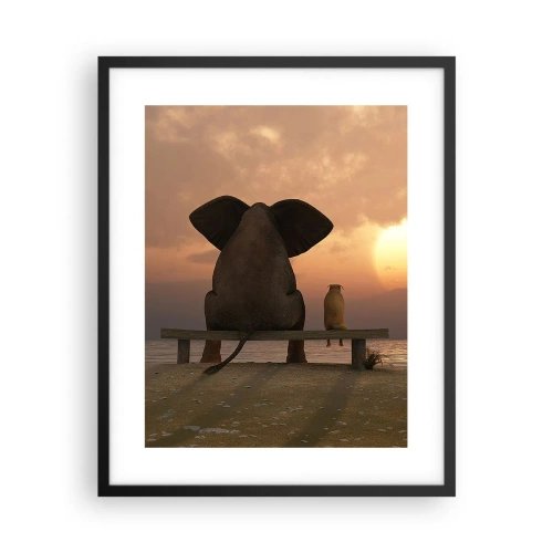 Poster în ramă neagră - Este bine să tăcem împreună - 40x50 cm