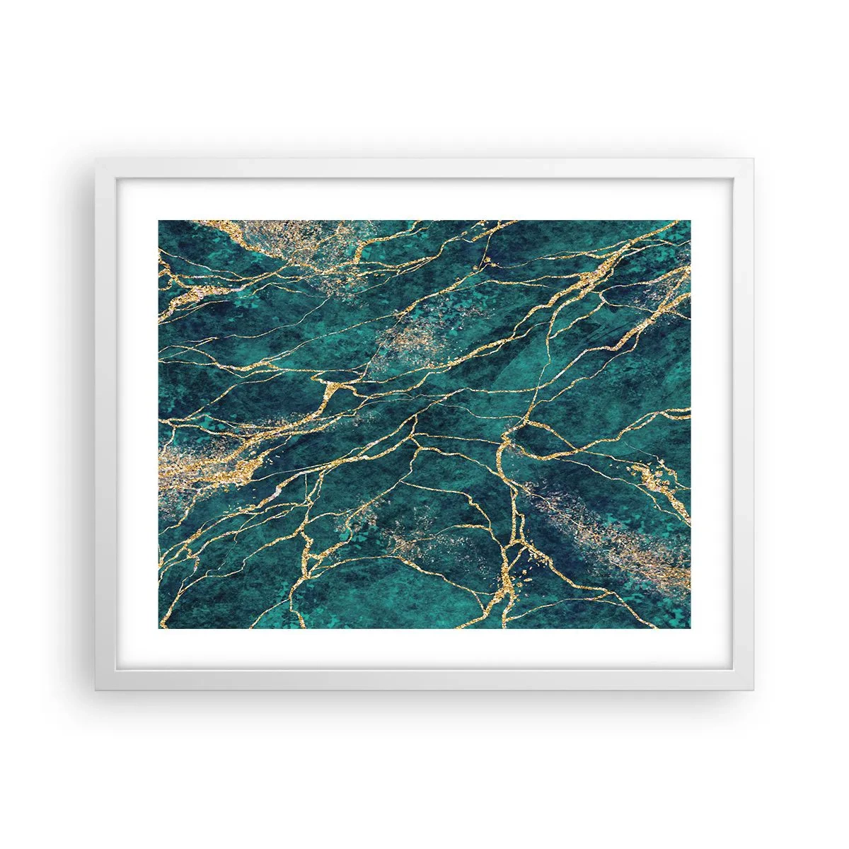 Poster în ramă albă - Filon de aur - 50x40 cm