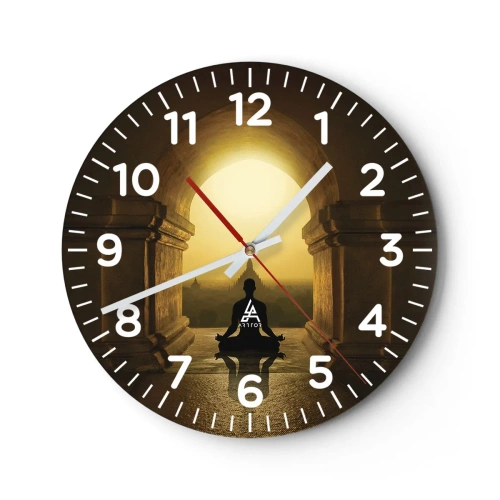 Ceas de perete - Ceas pe sticlă - Armonie completă - 40x40 cm