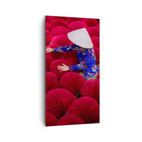 Tablou pe pânză - Într-un câmp de orez - 55x100 cm