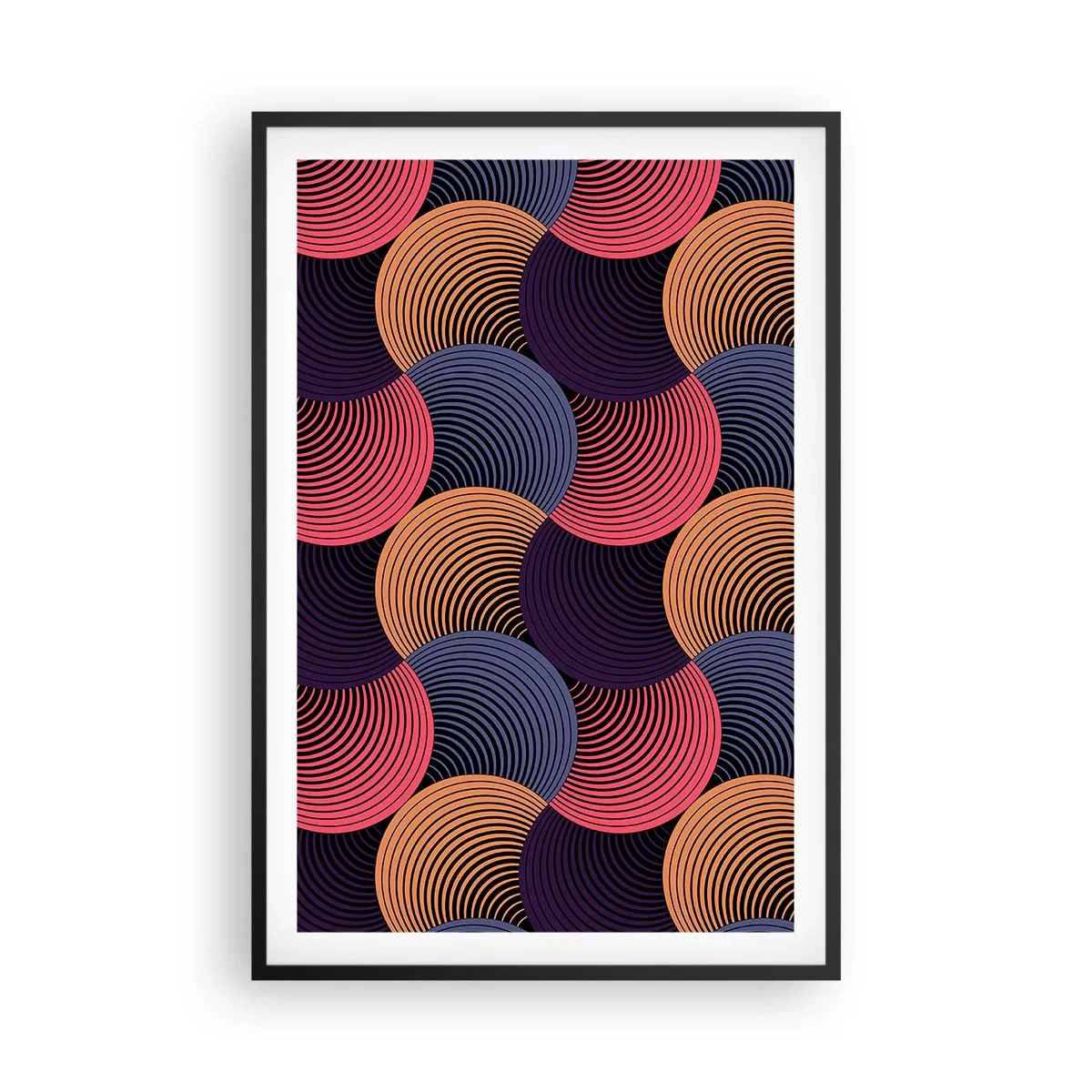 Poster în ramă neagră - Într-un ritm de cerc - 61x91 cm