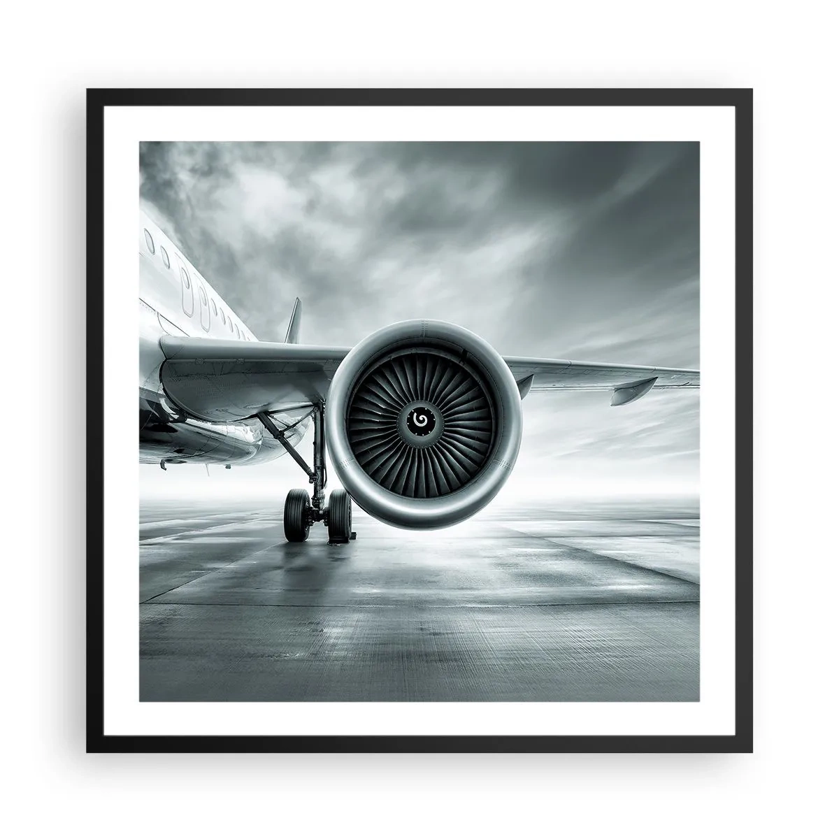 Poster în ramă neagră - Ce putere! - 60x60 cm