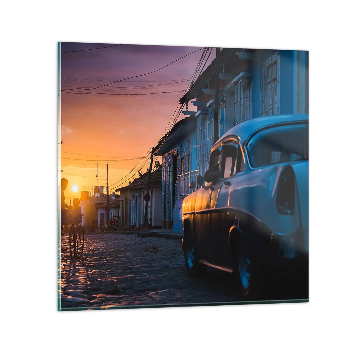 Tablou pe sticlă - Aici timpul încetinește - 30x30 cm