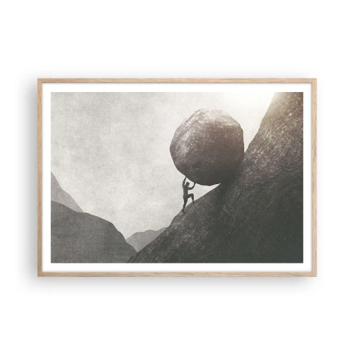 Poster în ramă de stejar deschis - Cred, în ciuda așteptărilor - 100x70 cm