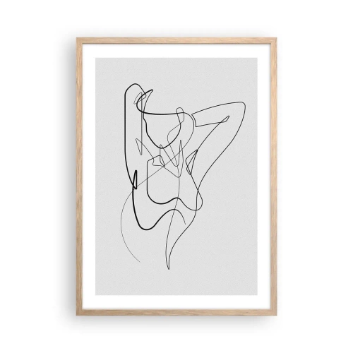 Poster în ramă de stejar deschis - Cine ești tu? - 50x70 cm