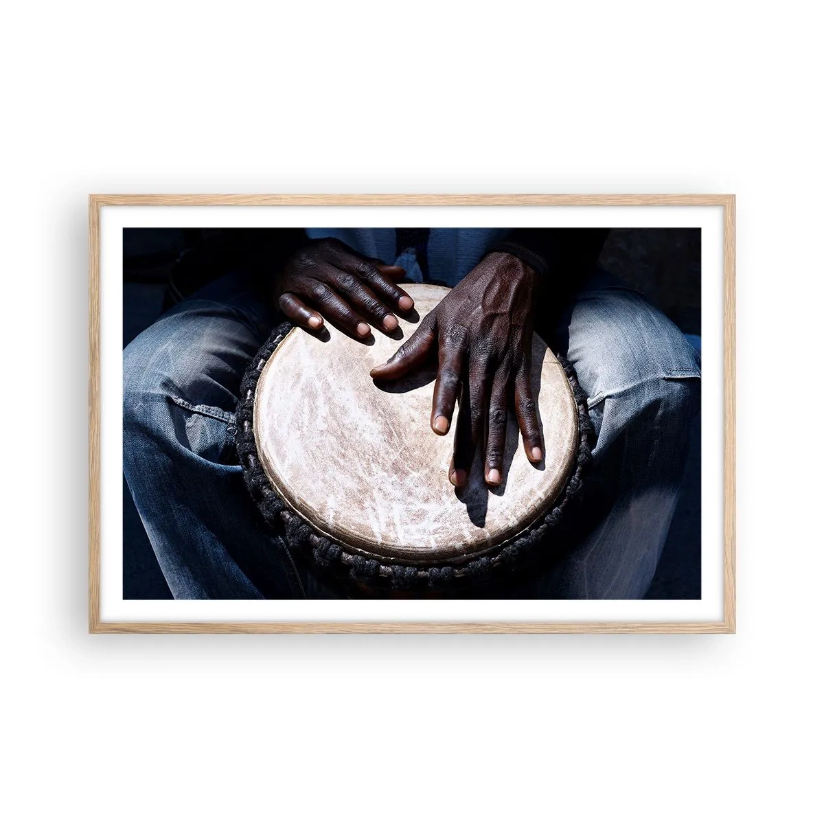 Poster în ramă de stejar deschis - Trăiește în ritmul tău - 91x61 cm