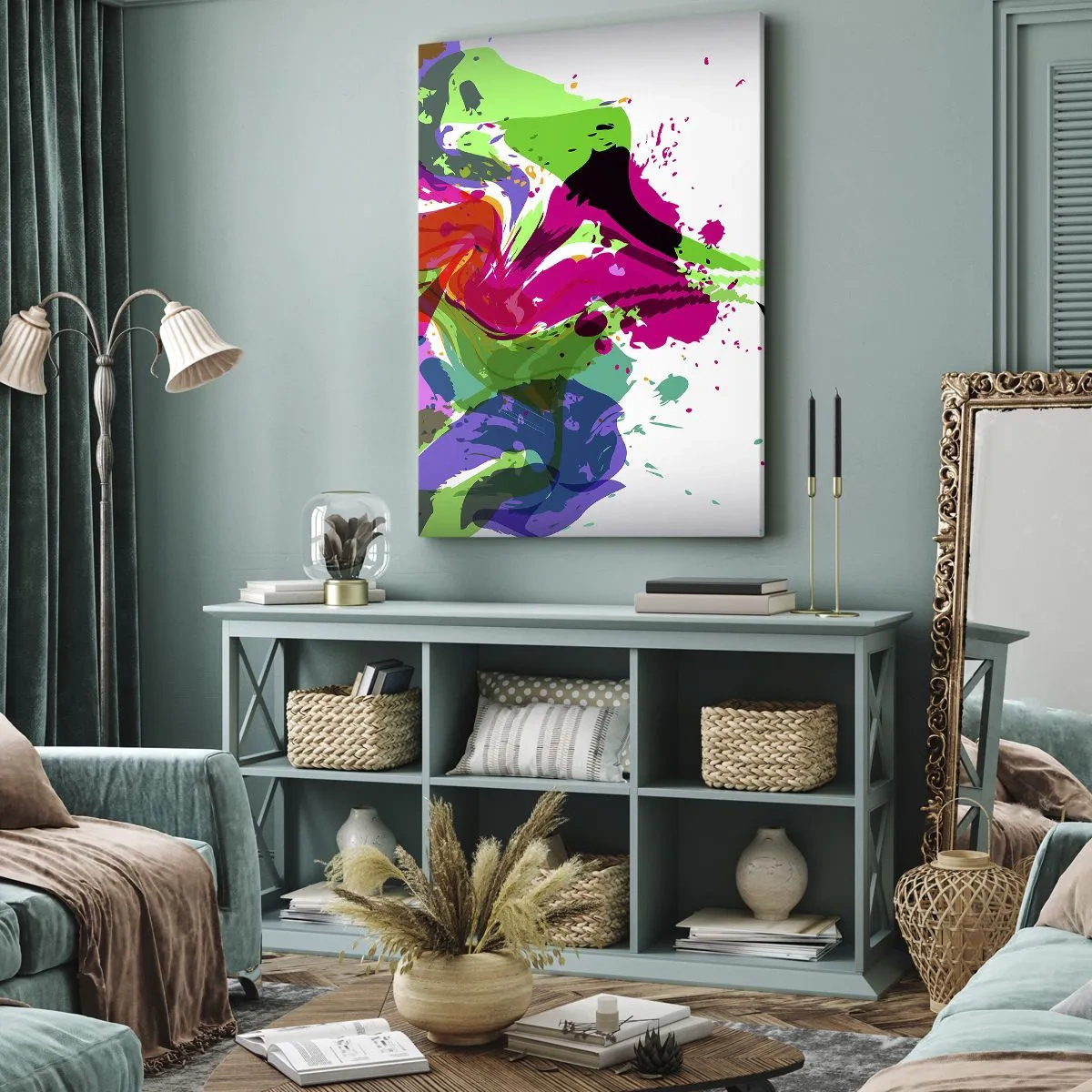 Tablou pe pânză - O poveste în culorile curcubeului - 50x70 cm
