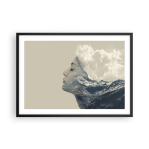 Poster în ramă neagră - Frumusețea elementelor - 70x50 cm