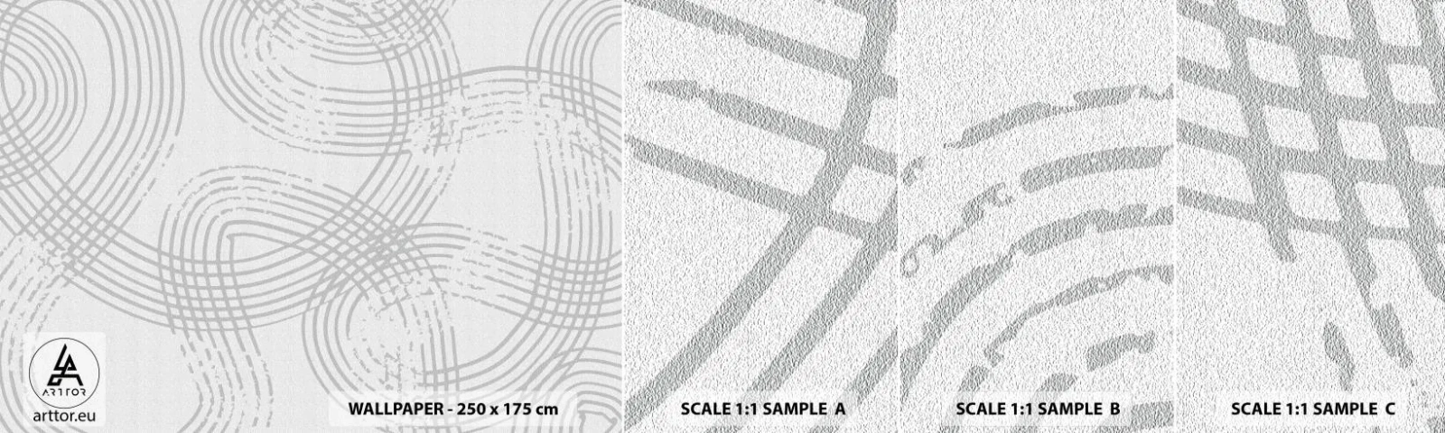 Mostră de Tapet Standard Eco - Nu există o cale ușoară - Minimalism, Bucată, Luminos - 100x30 cm
