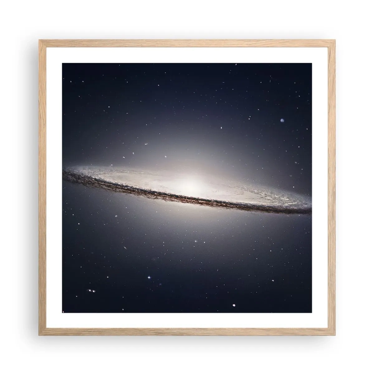 Poster în ramă de stejar deschis - Cu mult timp în urmă, într-o galaxie foarte, foarte îndepărtată... - 60x60 cm