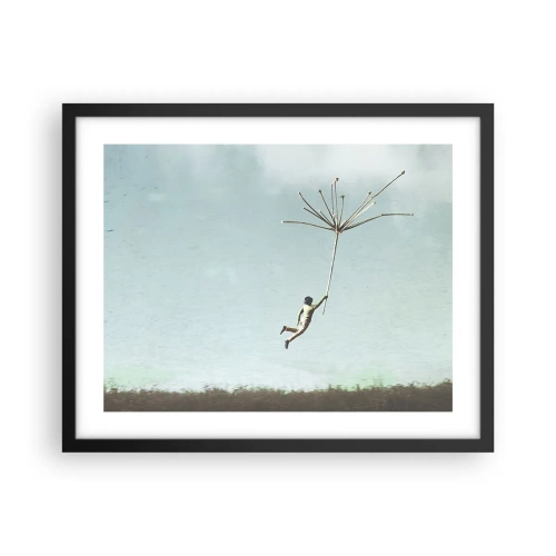 Poster în ramă neagră - Zmeuri, suflante, vânt - 50x40 cm