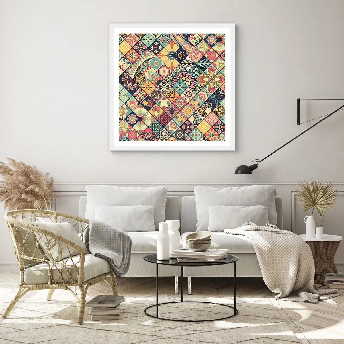 Poster în ramă albă - Clima marocană - 30x30 cm