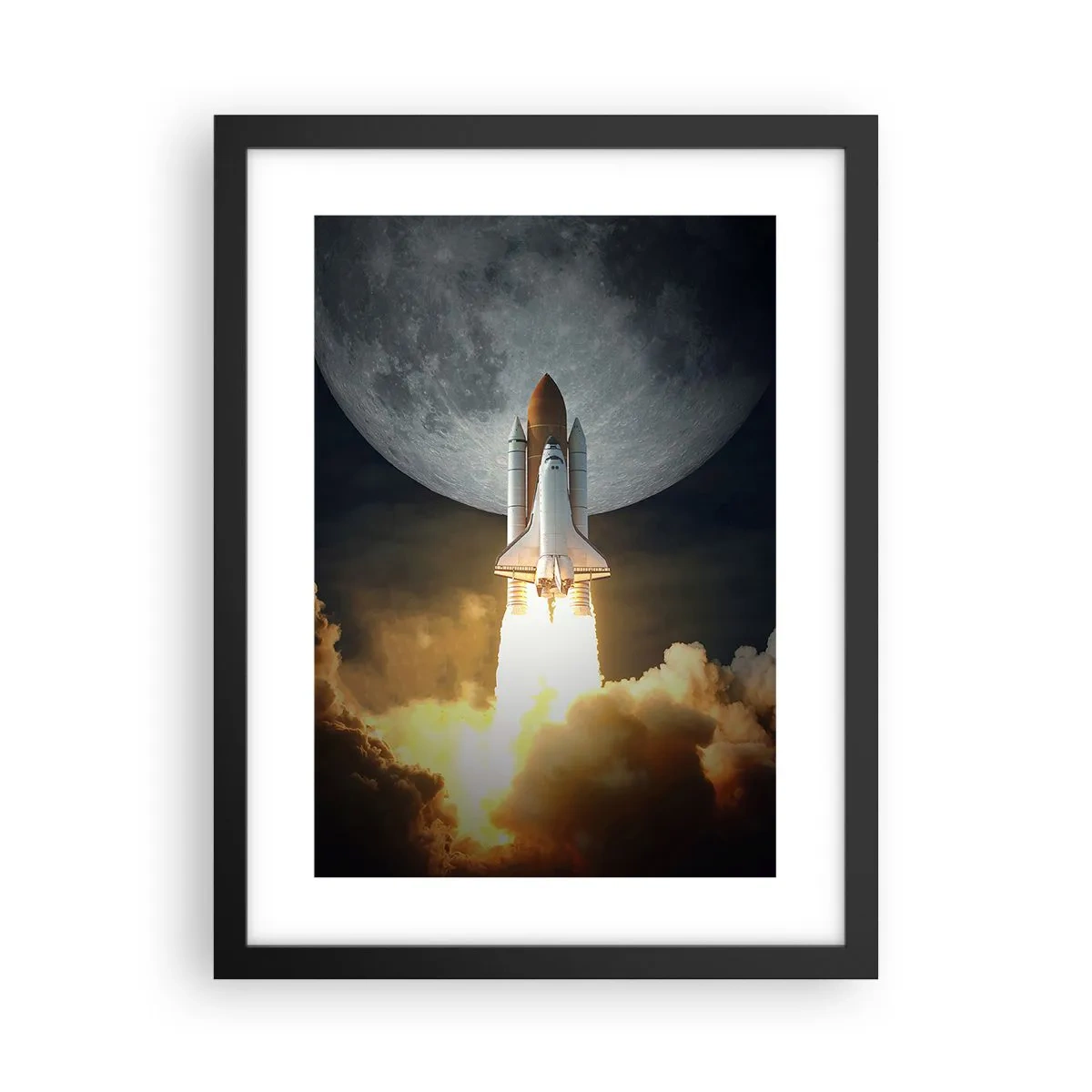 Poster în ramă neagră - Începutul unei aventuri nepământene - 30x40 cm