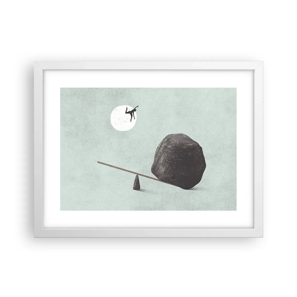 Poster în ramă albă - Visul îndeplinit - 40x30 cm