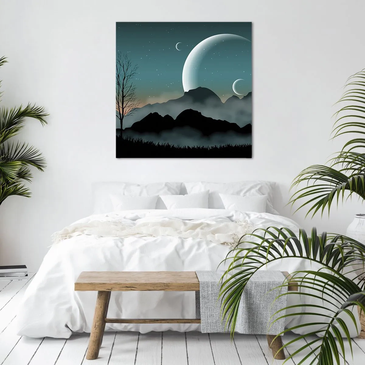 Tablou pe pânză - Carnavalul unei nopți înstelate - 40x40 cm