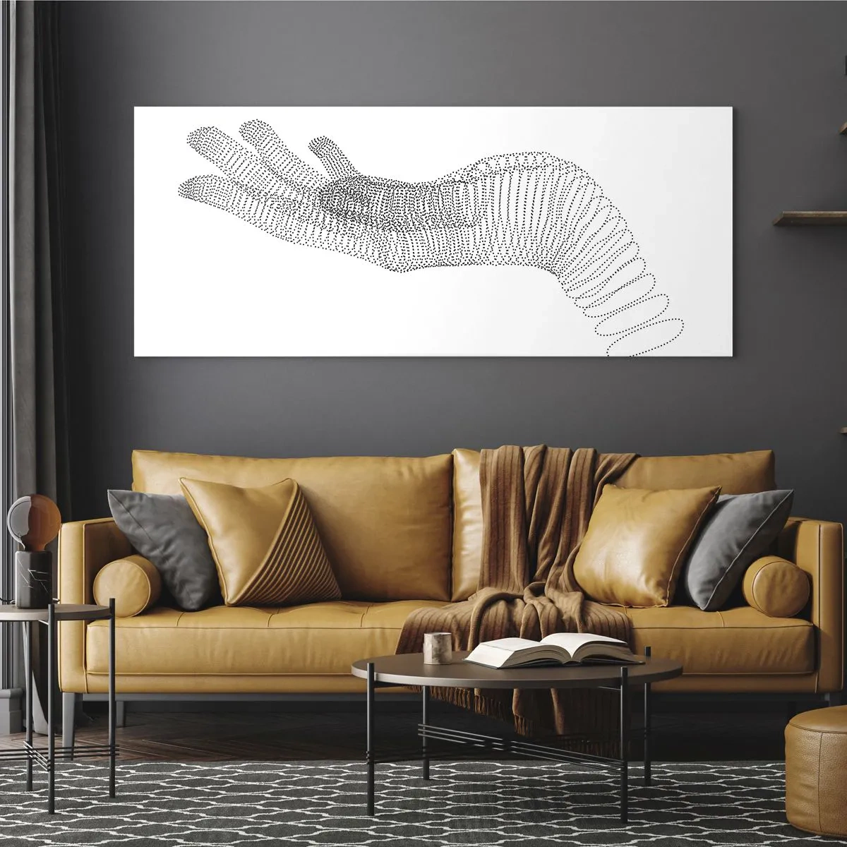 Tablou pe sticlă - Mână arcuită - 120x50 cm