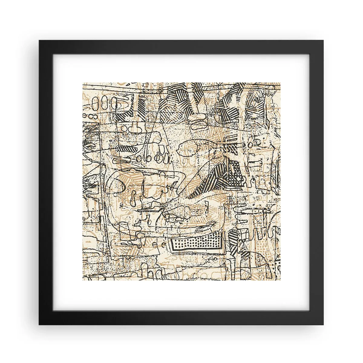 Poster în ramă neagră - Așteaptă să fie descifrat - 30x30 cm