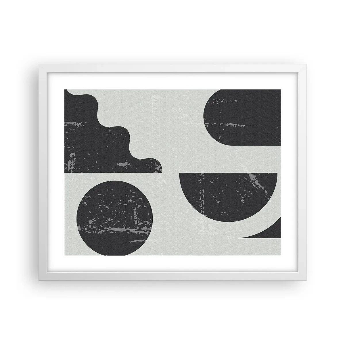 Poster în ramă albă - Compoziție deasupra și dedesubt - 50x40 cm