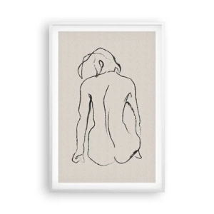 Poster în ramă albă - Nud de fată - 61x91 cm