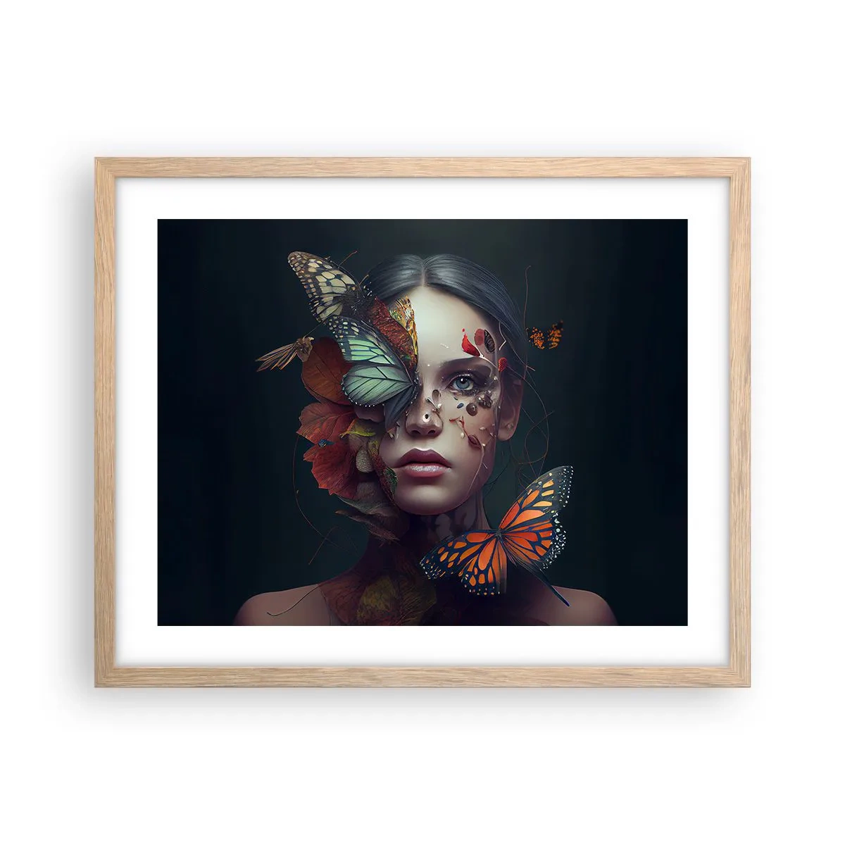 Poster în ramă de stejar deschis - Transformare minunată - 50x40 cm