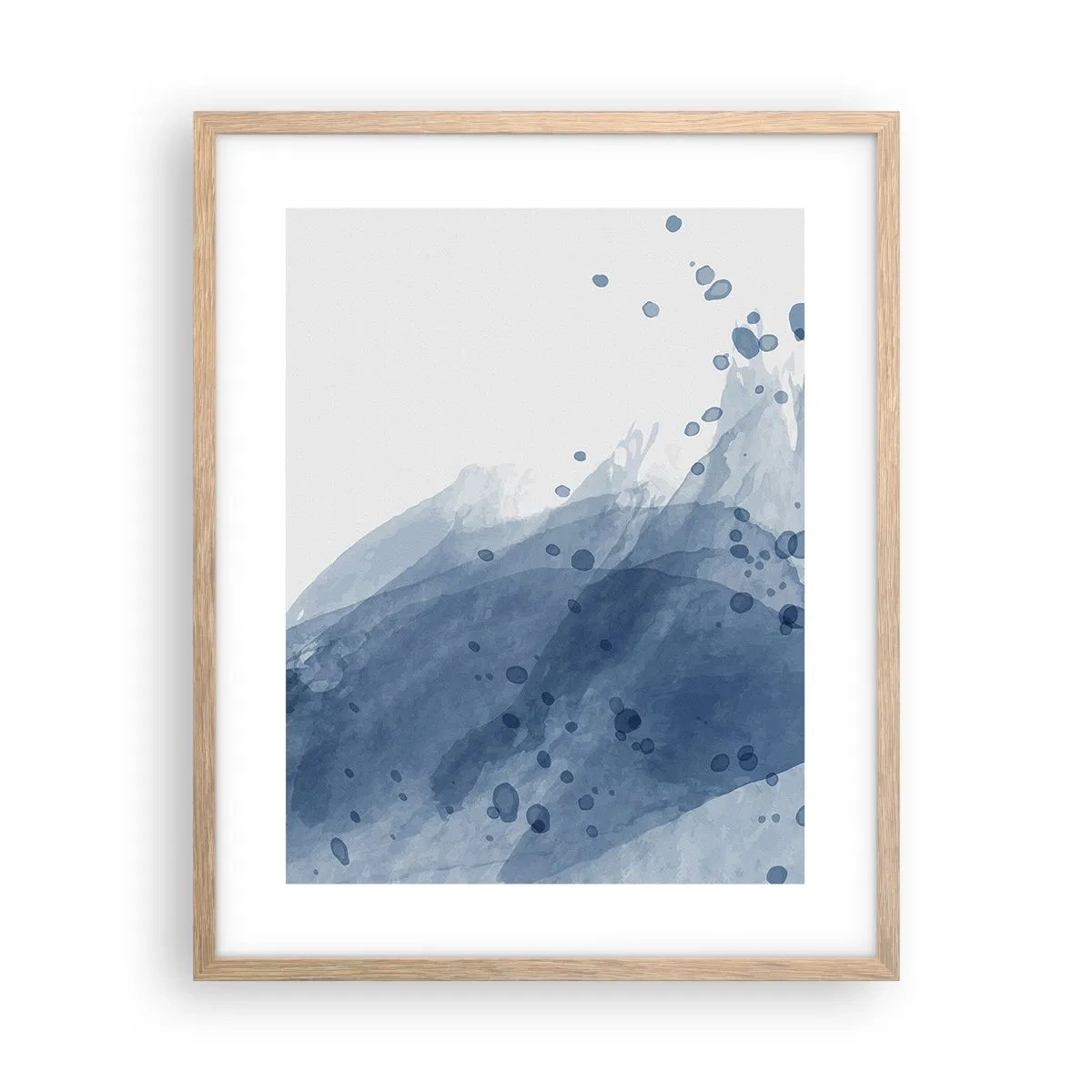 Poster în ramă de stejar deschis - Tul albastru - 40x50 cm